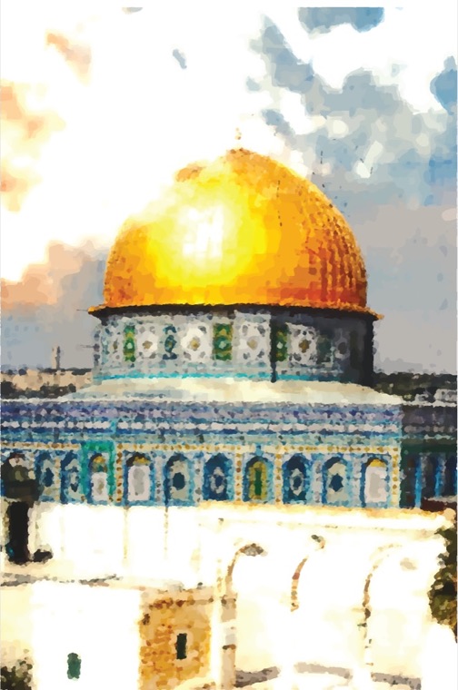 Soft Wash study of al-Quds, displayed as an artwork study